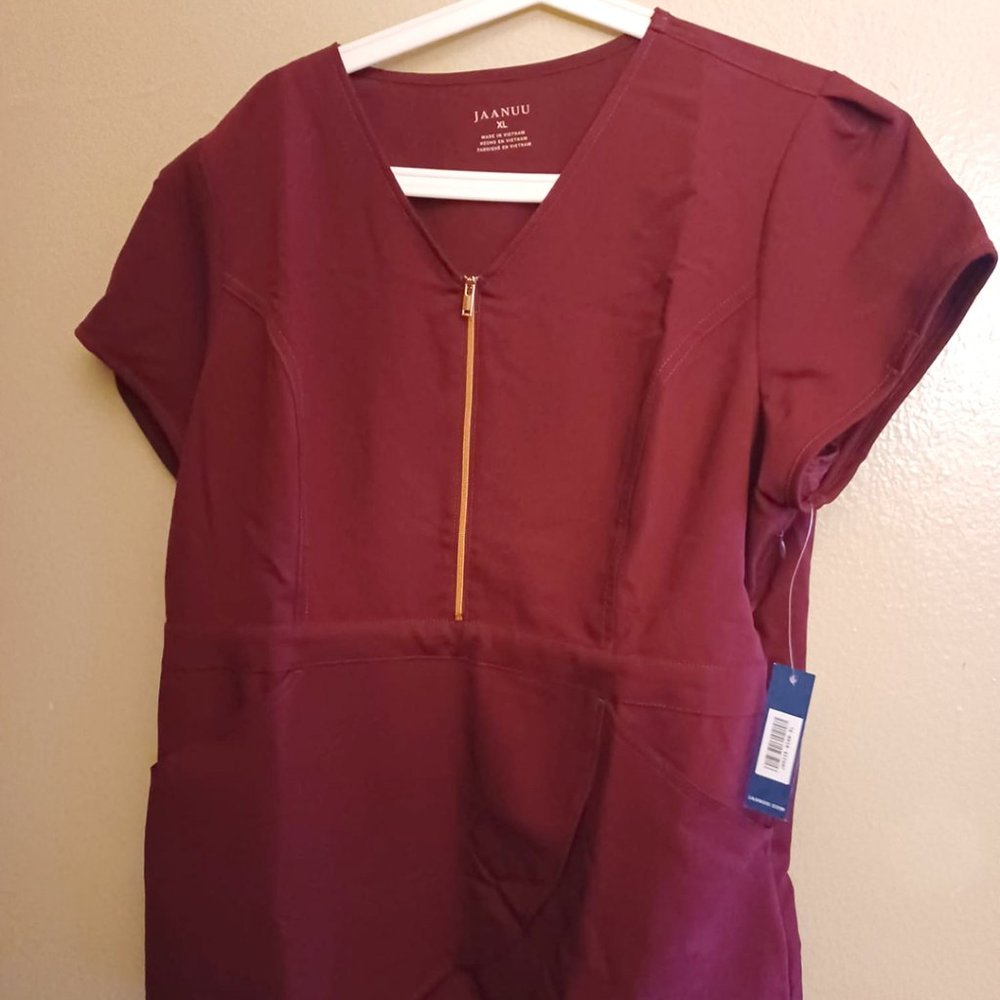 Jaanuu Burgundy Scrubs - XL - New - Never Work